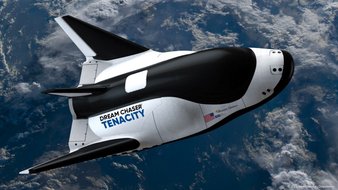 Render of Dream Chaser in space