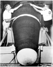 RVX-2 reentry vehicle after successful recovery from launch onboard an Atlas on July 21, 1959