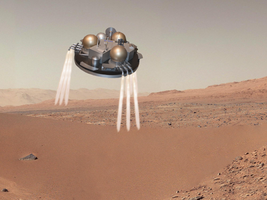 Render of Schiaparelli on Mars