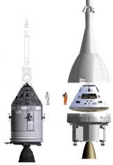 Comparison of Apollo and Orion capsules